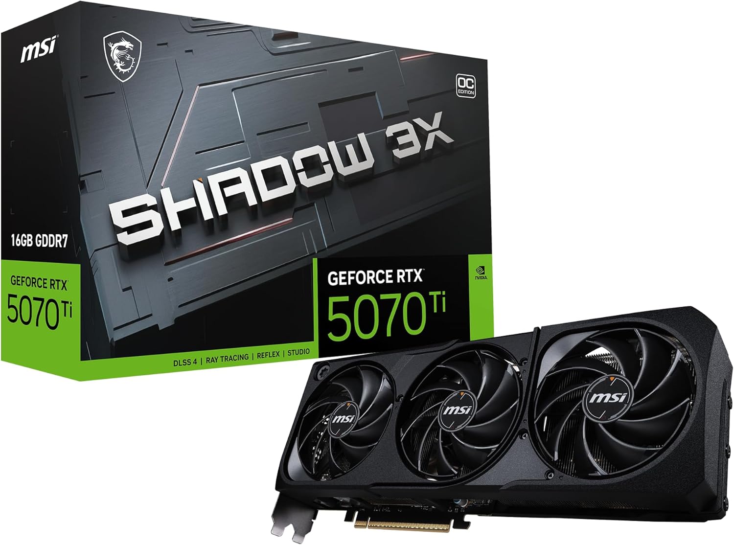 MSI Graphic Card RTX 5070 Ti 16GB Shadow 3x OC MSI Graphic Card RTX 5070 Ti 16GB Shadow 3x OC